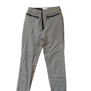 Urban Outfitters Gingham High Rise Skinny Pants Black White Zipper Detail Size 4